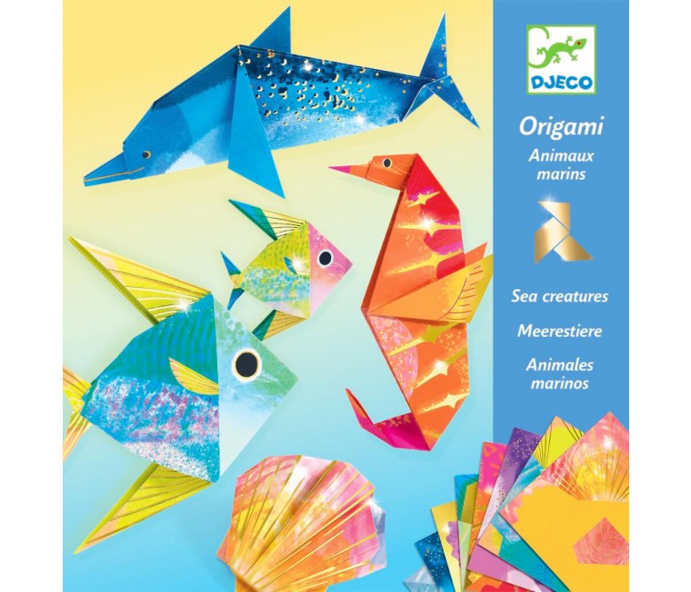 Papiroflexia Origami, animales marinos - Manitú