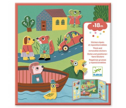 kit de pegatinas reutilizables animales