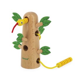 Arbol tropical de cordones:  En lo más oculto de la jungla se esconde la serpiente, ayúdala a escalar deprisa pasando por los agujeros del tronco
