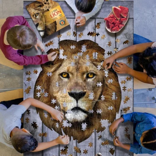 puzzle cabeza de león realista
