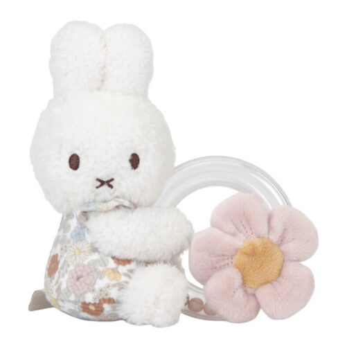 Sonajero anillo Miffy flores, Little Dutch