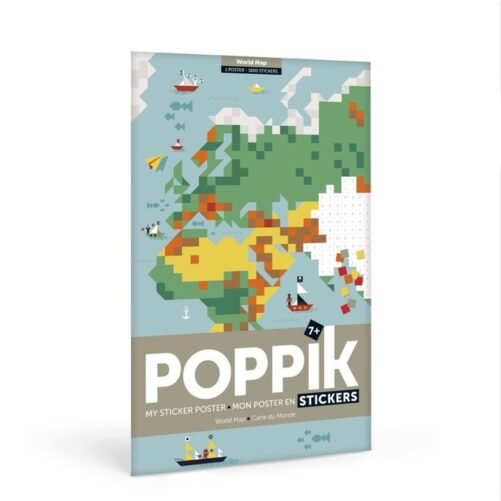 Gran Póster de Pegatinas mapamundi, Poppik - Imagen 2