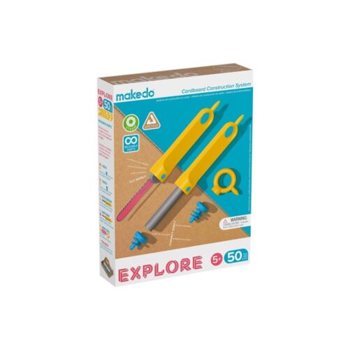 Makedo EXPLORE Kit de 50pcs construir con cartón