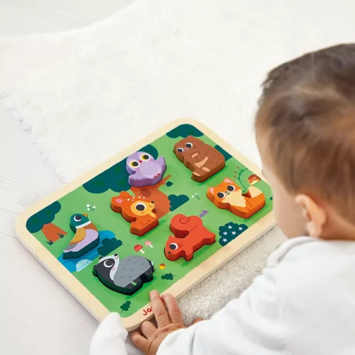 Puzzle animales del bosque 7 piezas, Janod - Imagen 2