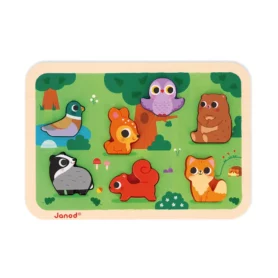 Puzzle animales del bosque 7 piezas, Janod