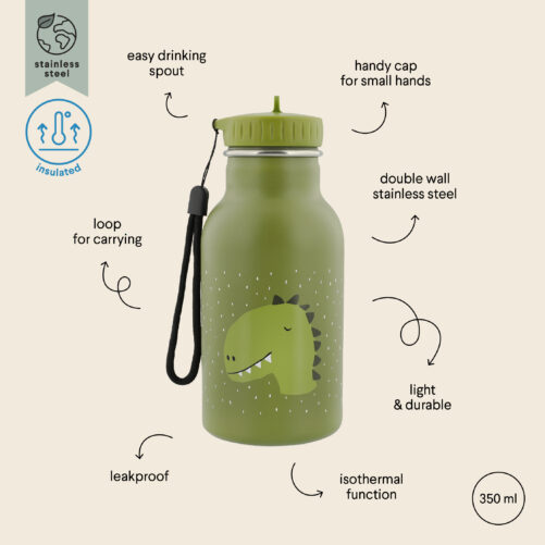 Botella Dino TERMICA Trixie, 350ml - Imagen 2