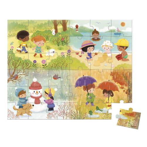 Puzzle Las Estaciones- 36 piezas, Janod - Imagen 2