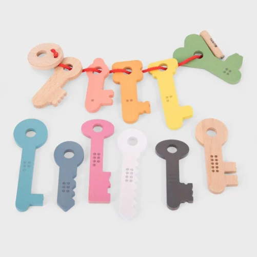 Llaves de madera enhebrar, TickiT